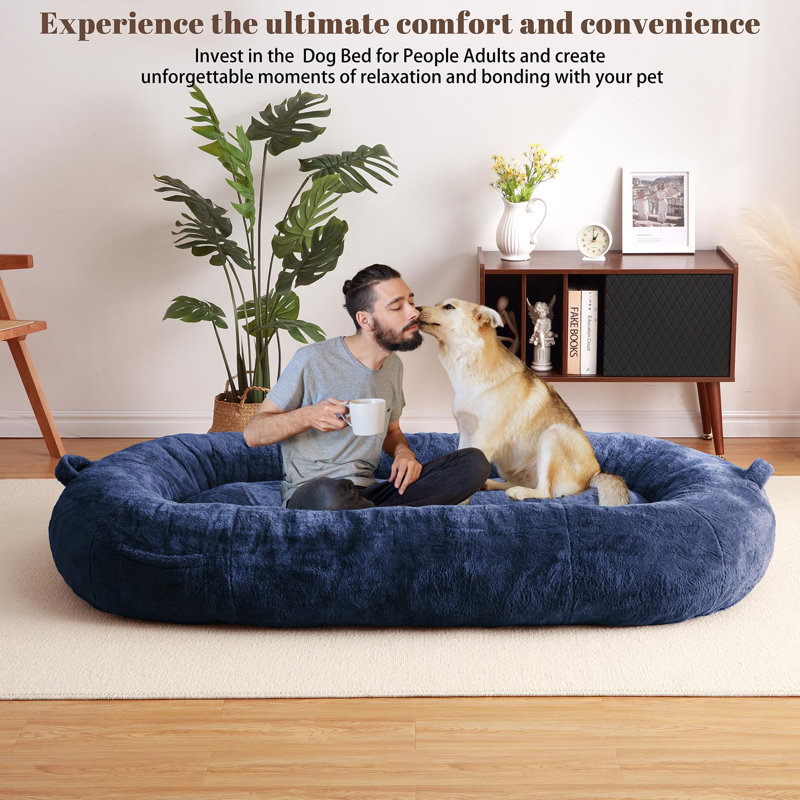 Tucker Murphy Pet Large Dog Bed Washable Human Size Bed With Removable Cover Reviews Wayfair Canada